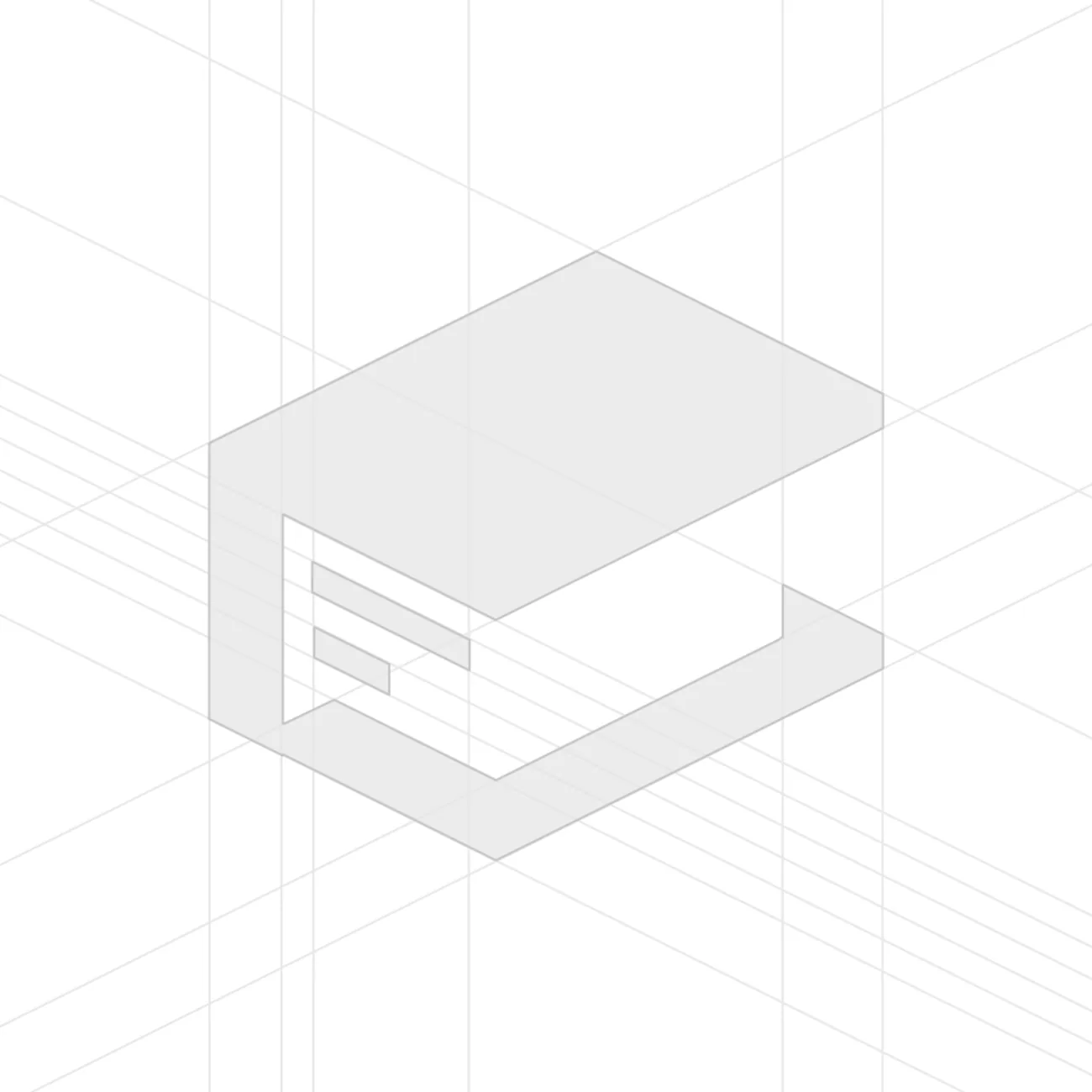 Konstruktionsraster des Logos von Agent Trainer mit dem Zeichen aus Buch und Sprechblase